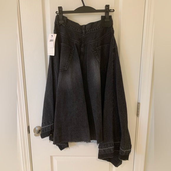 Sacai | Denim Handkerchief MIDI Skirt | Black | 1 (xs) - Picture 5 of 11
